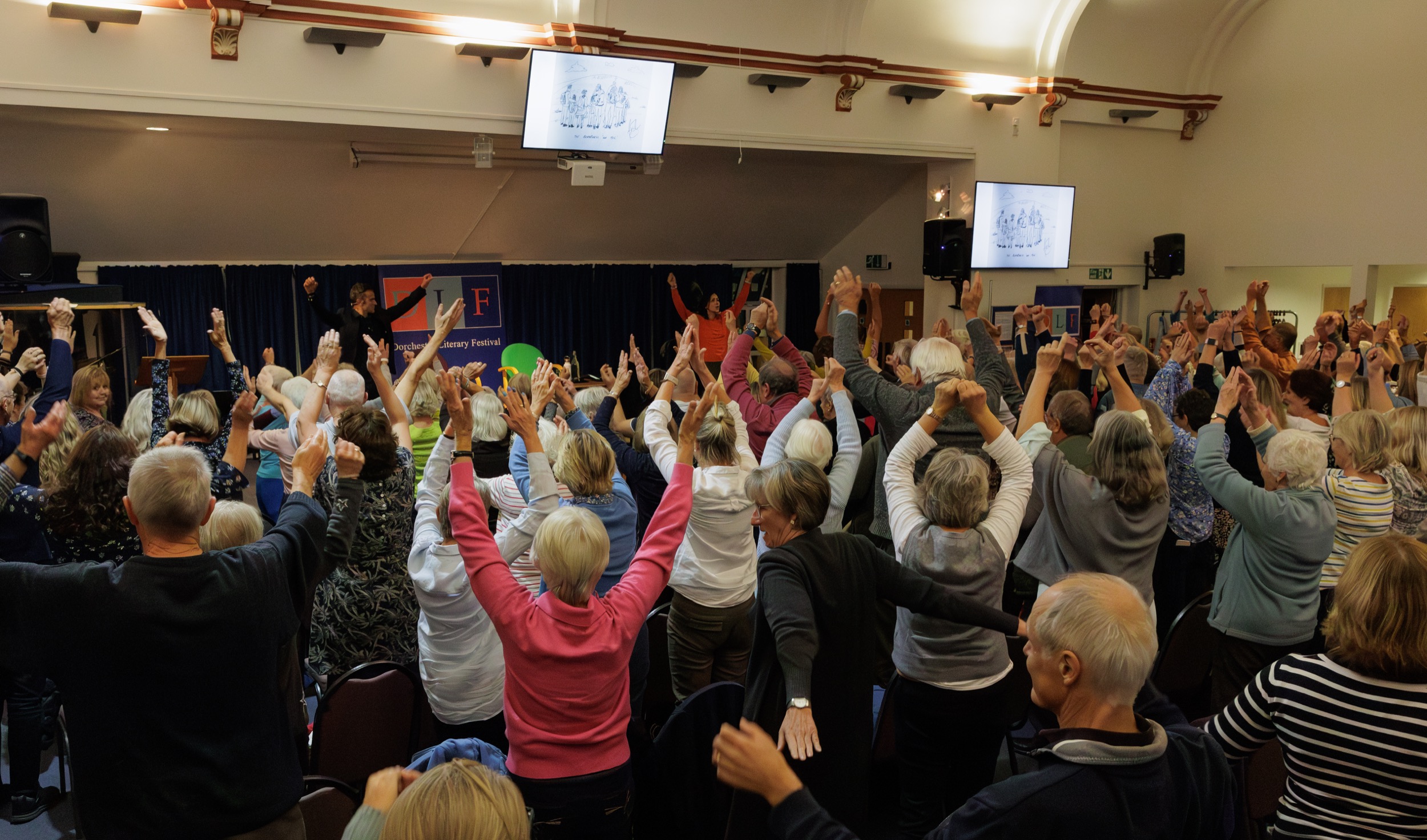 Julia Bradbury with audience