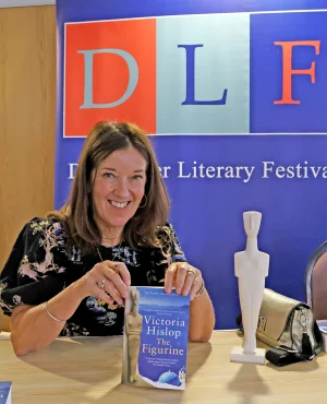 Victoria Hislop with book